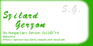 szilard gerzon business card